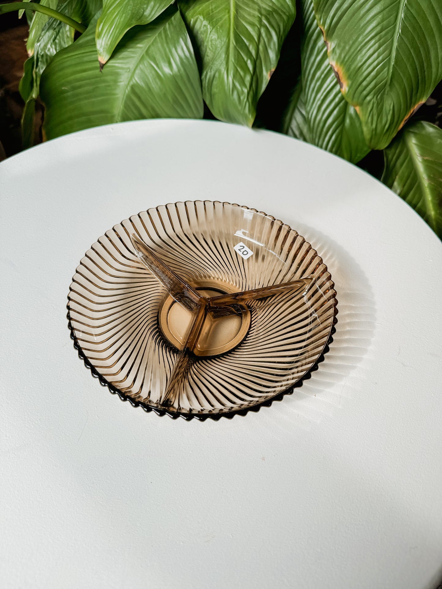 Smokey Spiral Divider Snack Dish