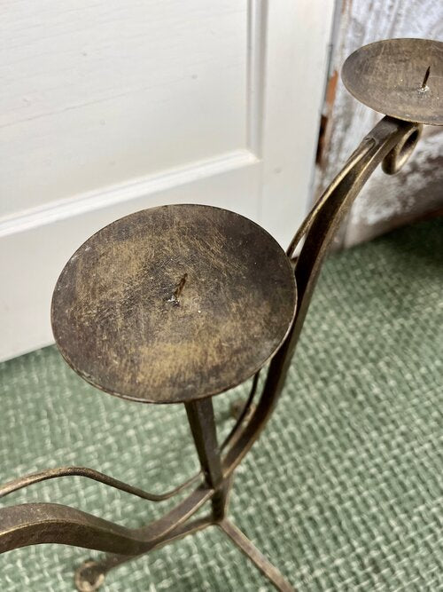 Vintage Cast Iron Candelabra