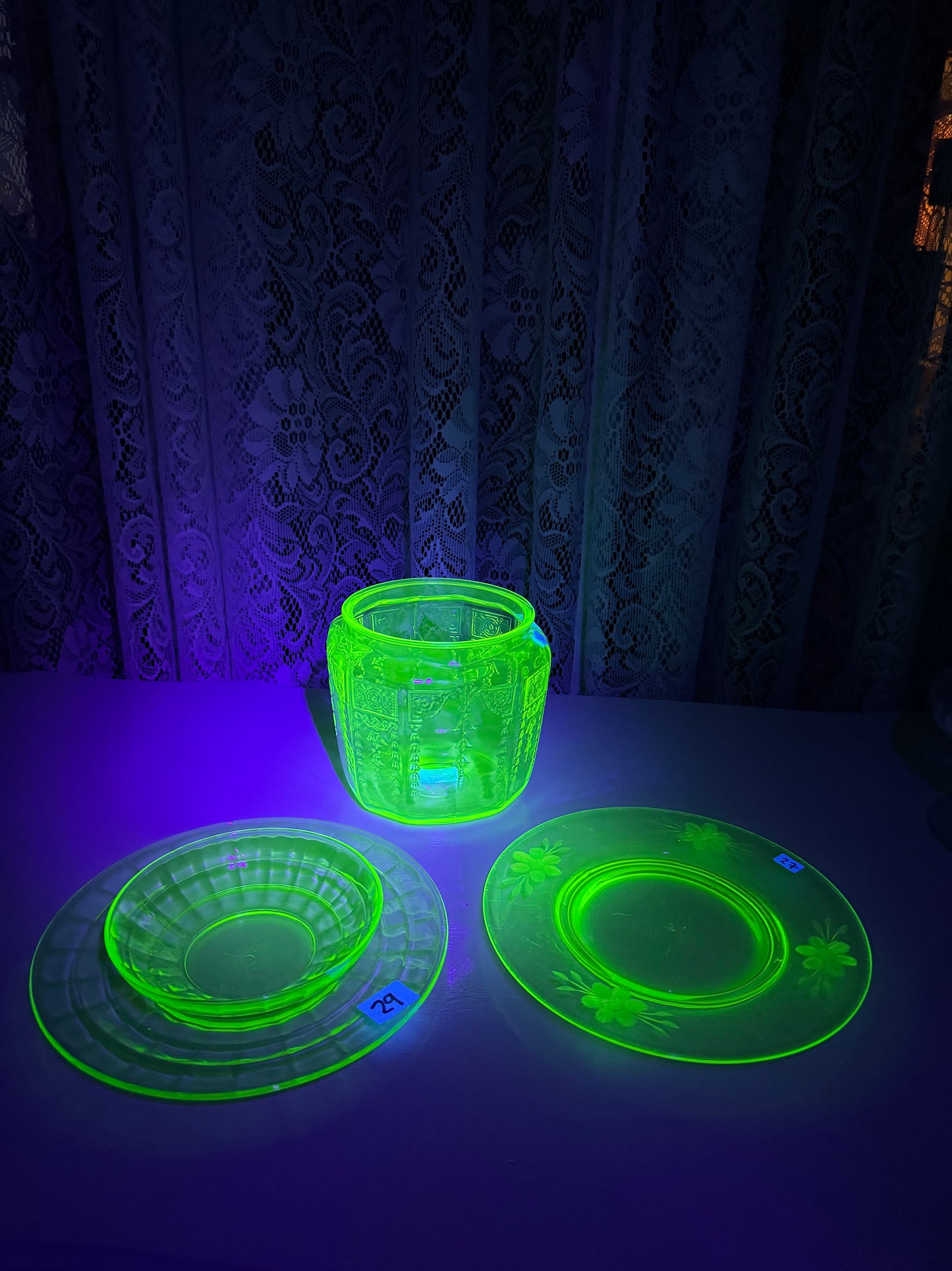 Uranium Glass Cookie Jar