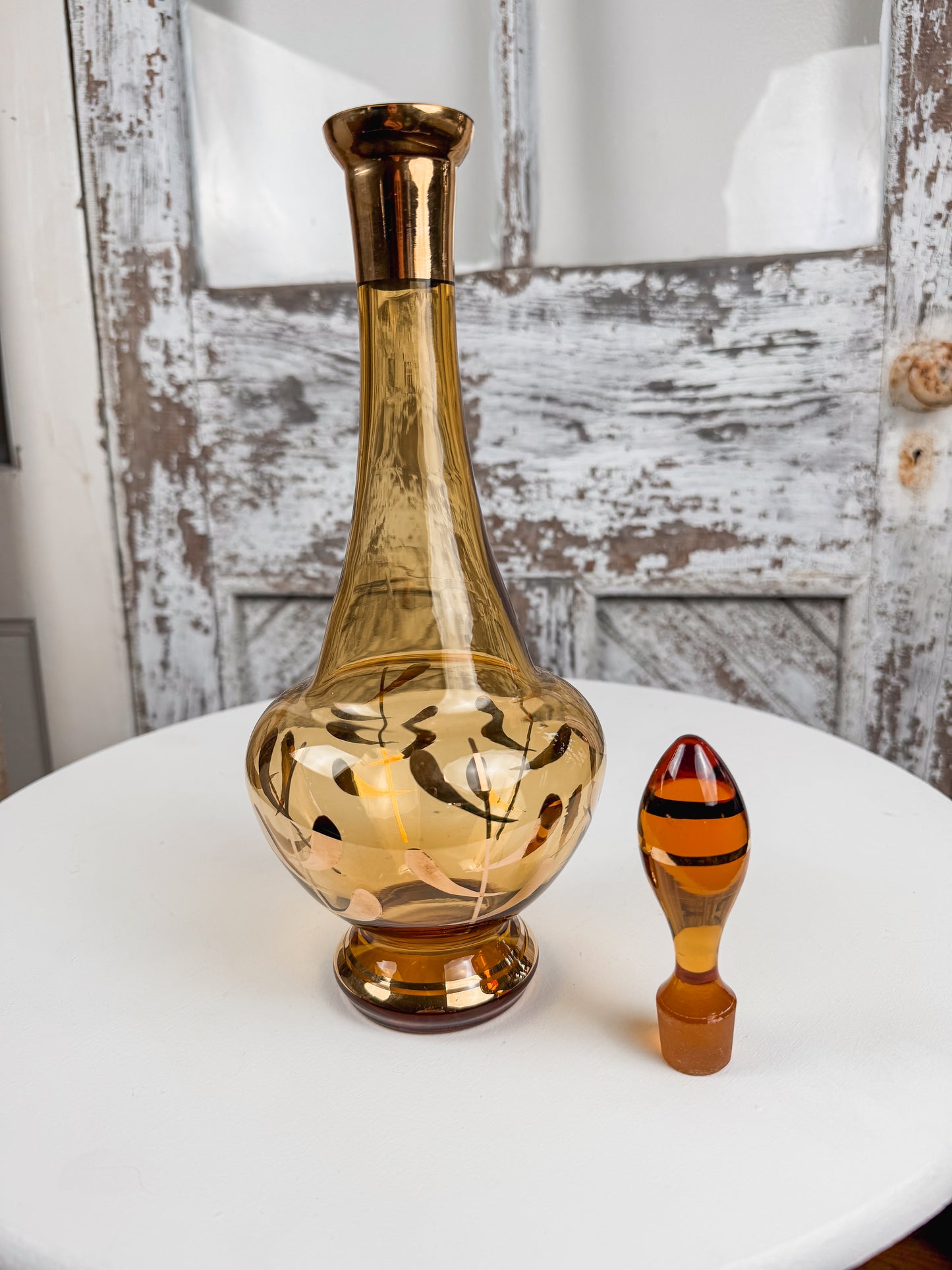 Amber Art Deco Decanter