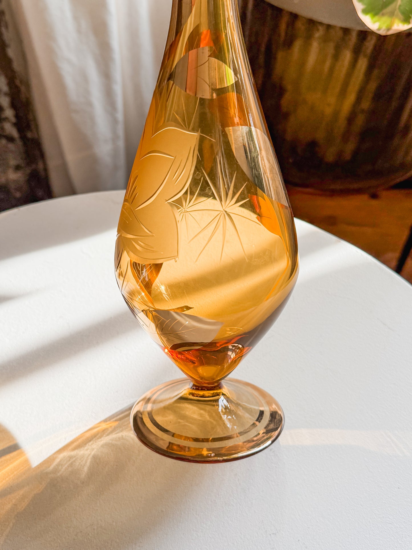 Amber Glass Decanter