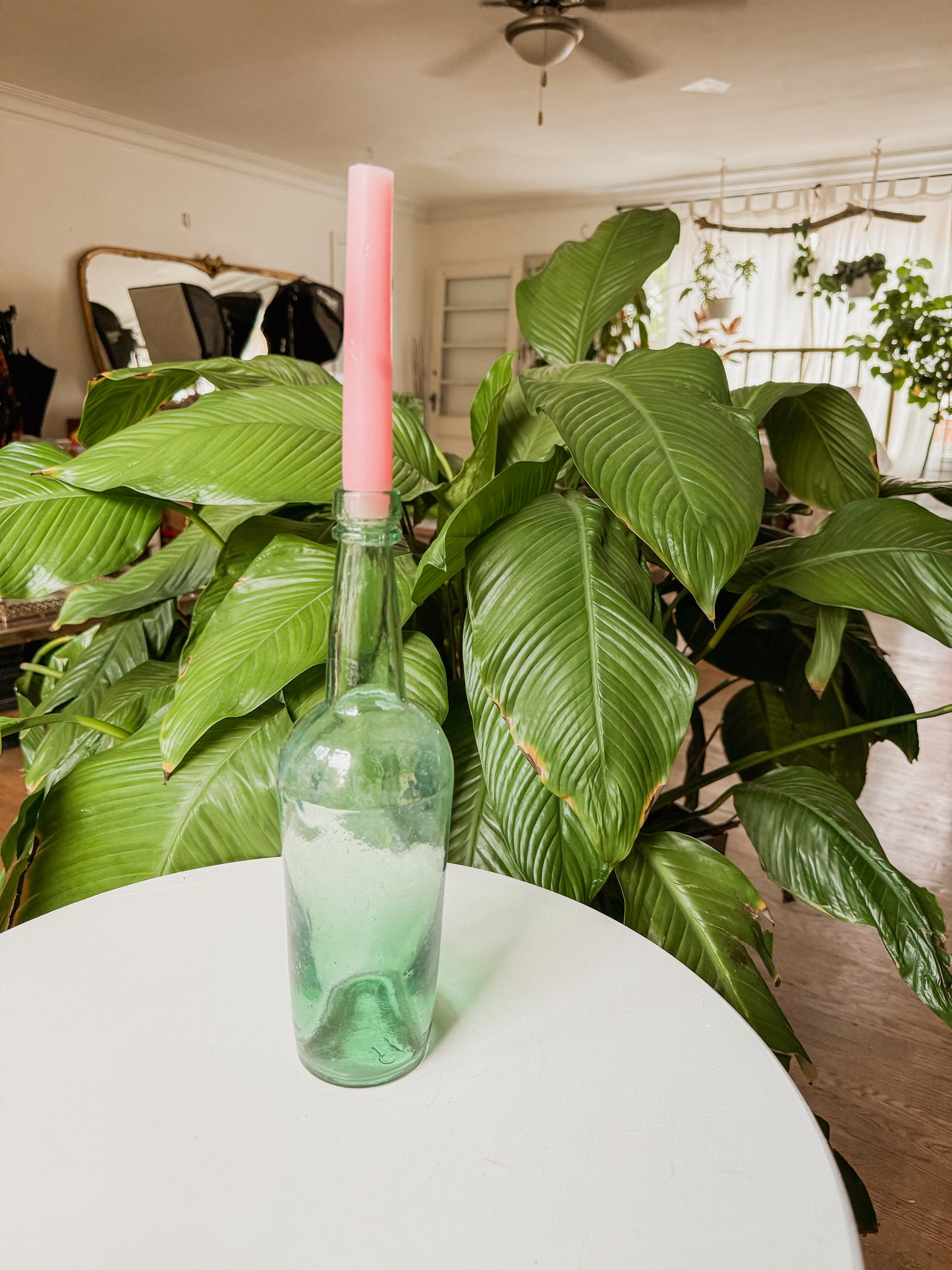 Aqua Glass Bottle/Vase