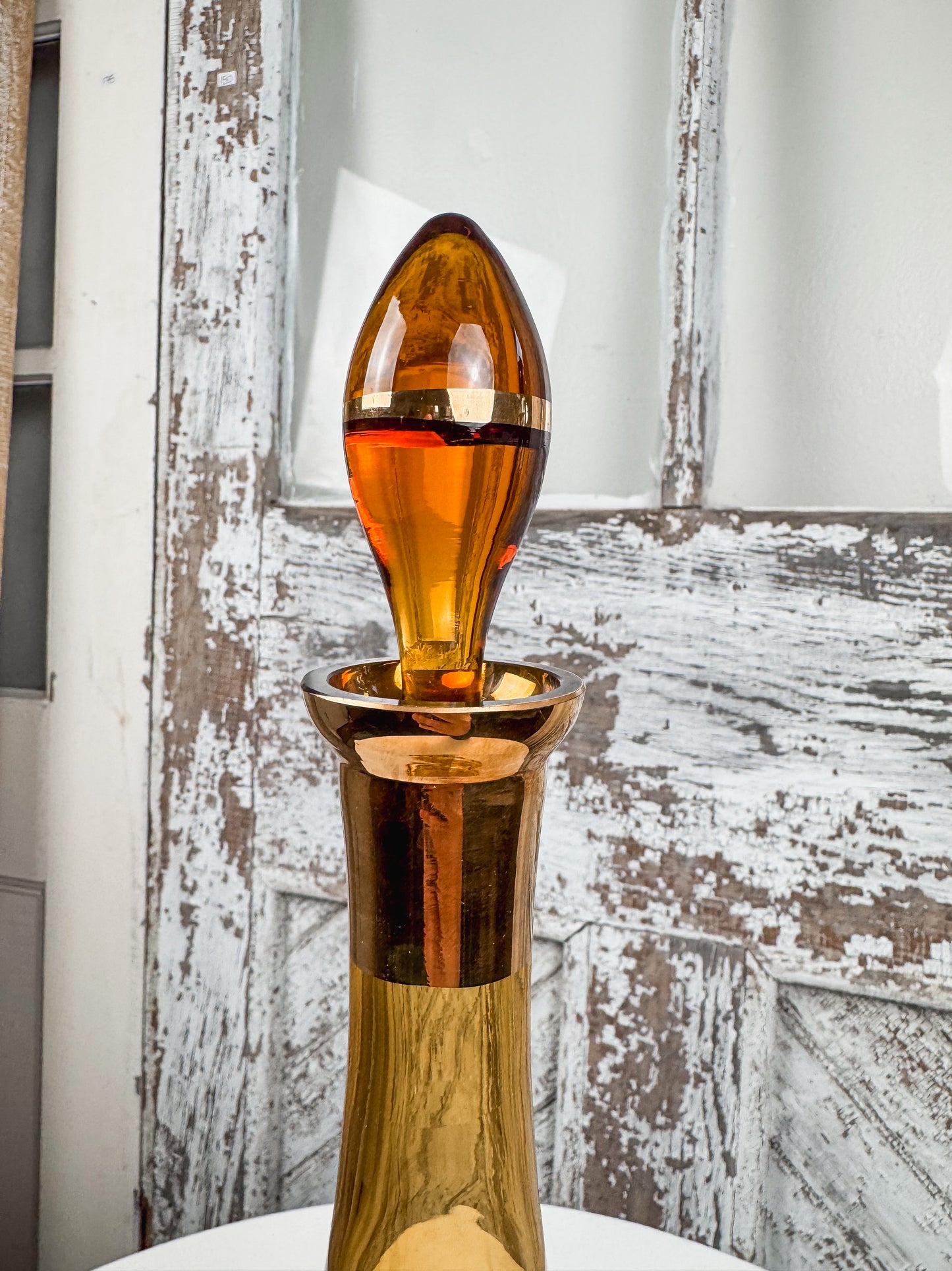 Amber Art Deco Decanter