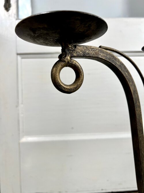 Vintage Cast Iron Candelabra