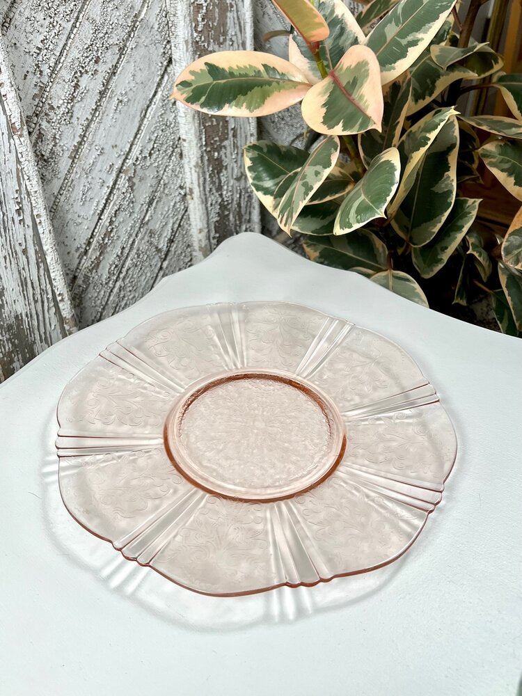 Vintage Mac-Beth Evans American Sweetheart Pink Depression Plate