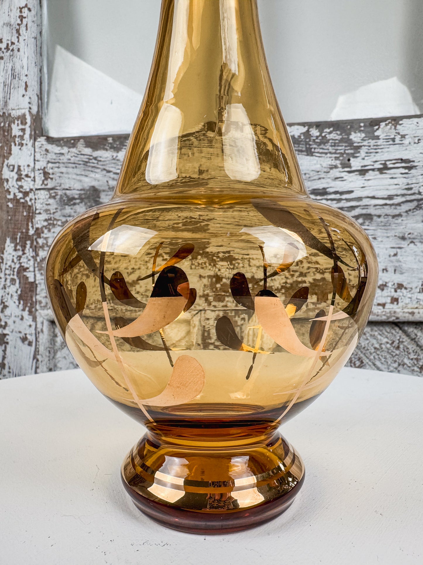 Amber Art Deco Decanter