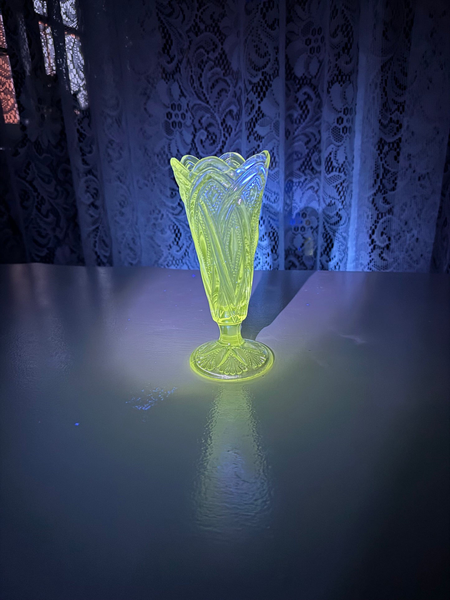Manganese Crystal Footed Vase