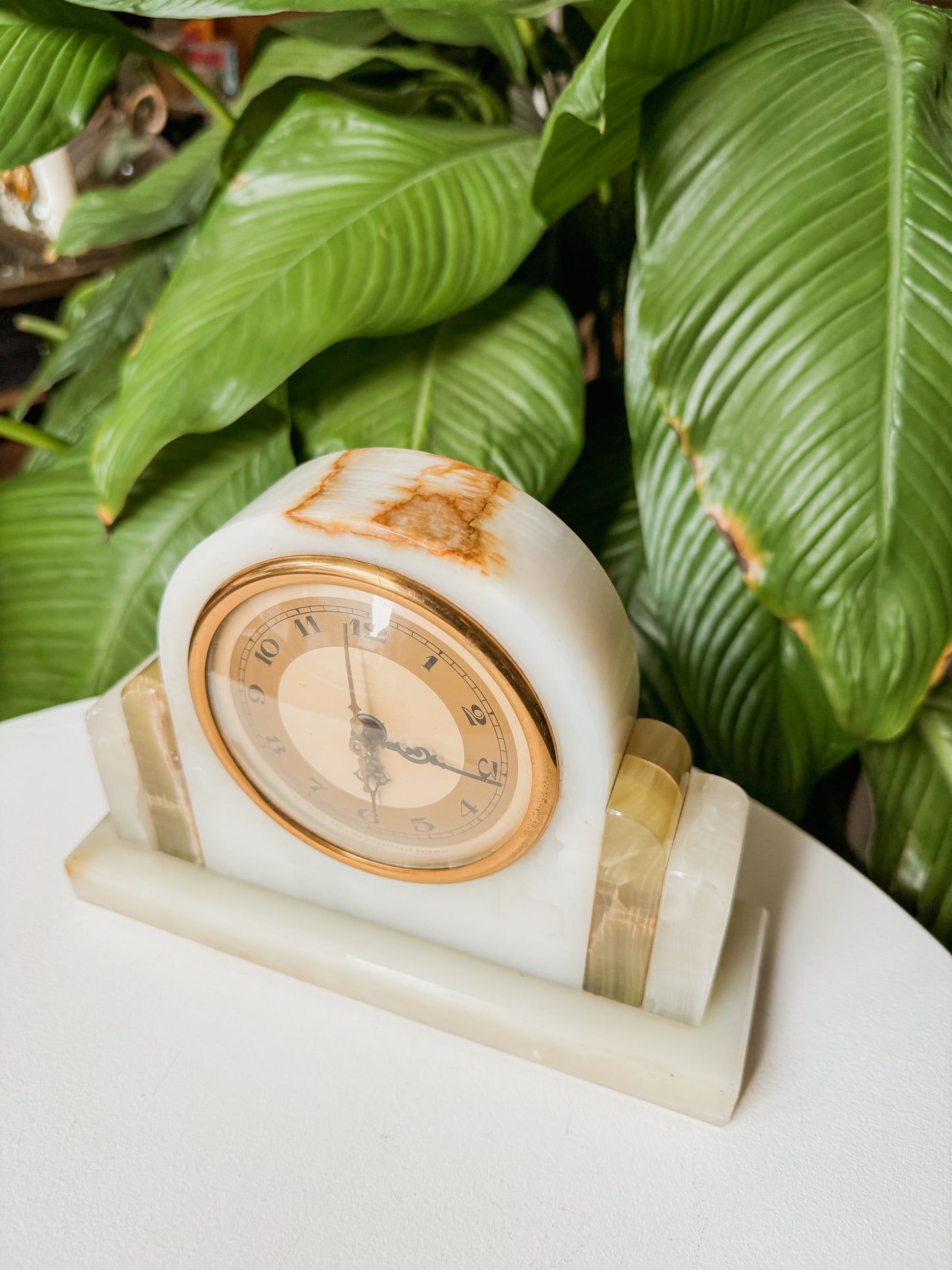 Onyx Marble Clock