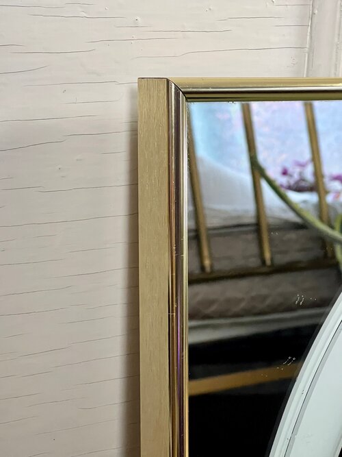 Vintage Brass Framed Mirror