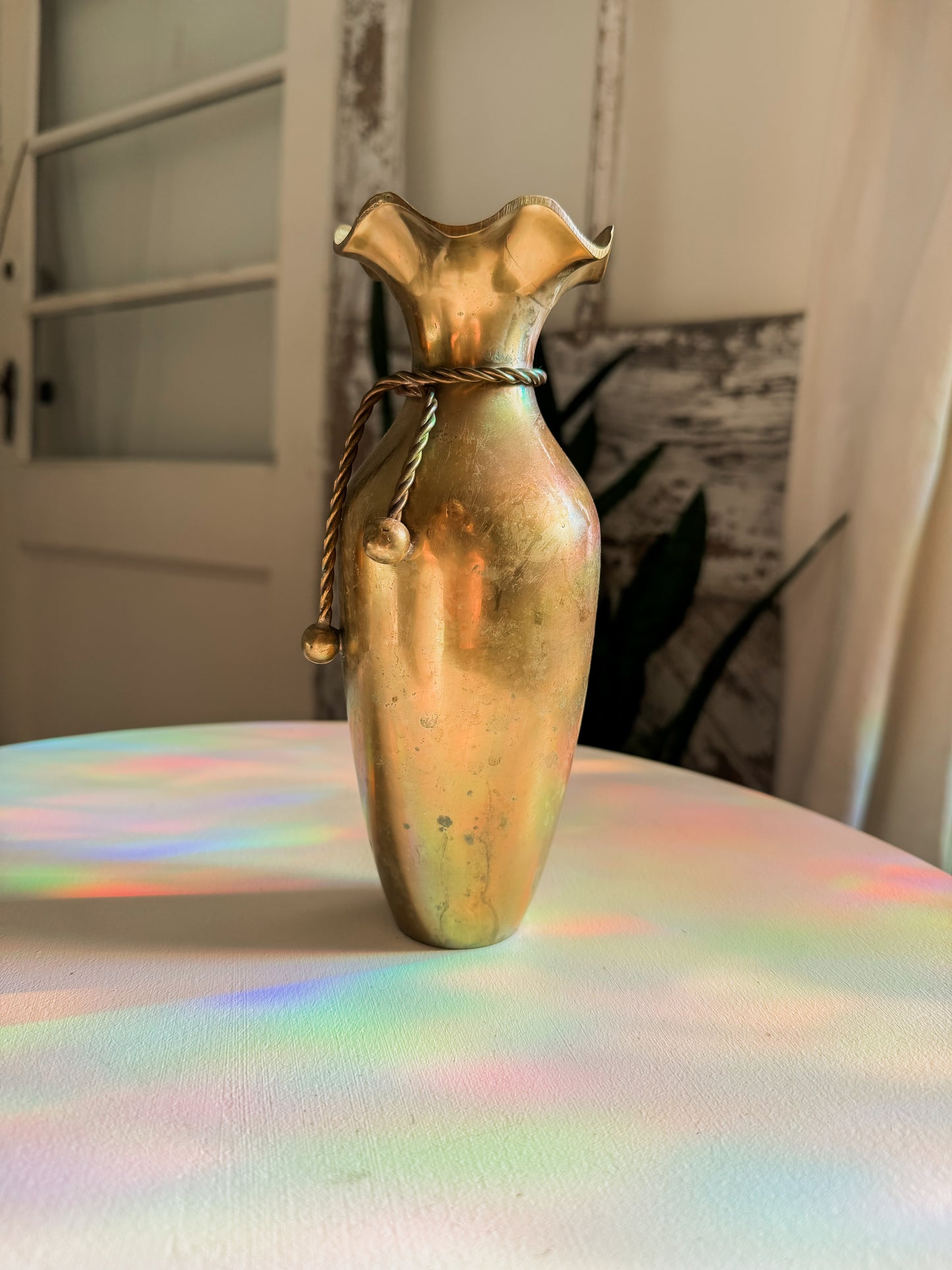 Brass Rope Vase