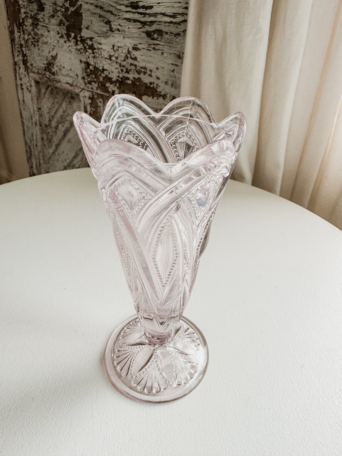 Manganese Crystal Footed Vase