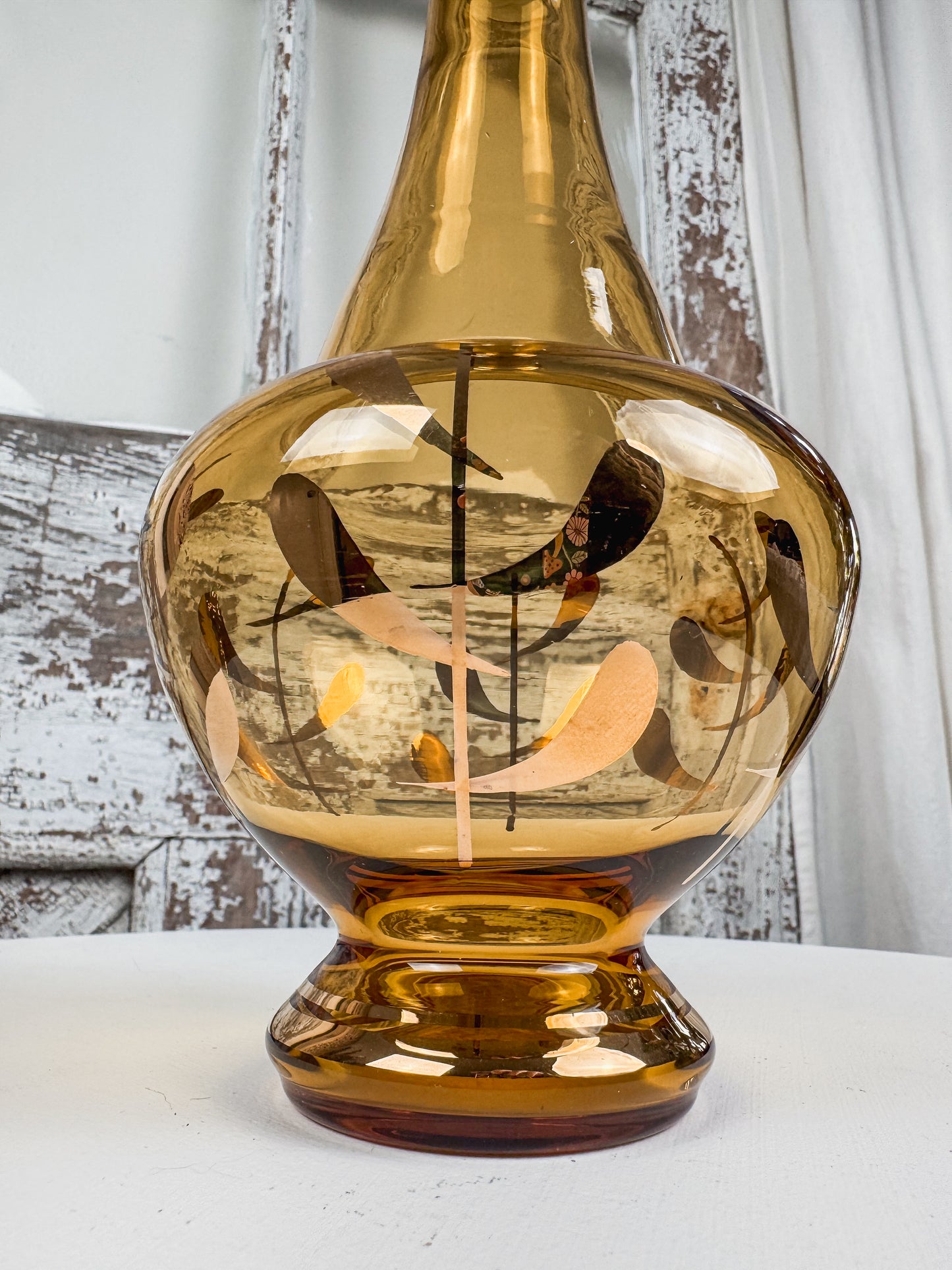 Amber Art Deco Decanter