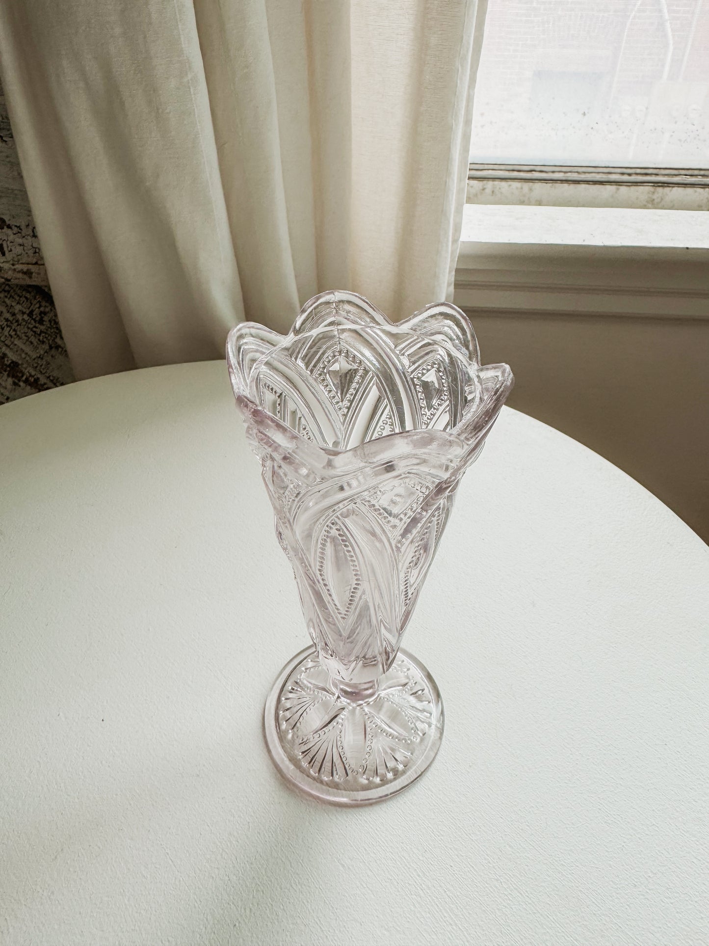 Manganese Crystal Footed Vase