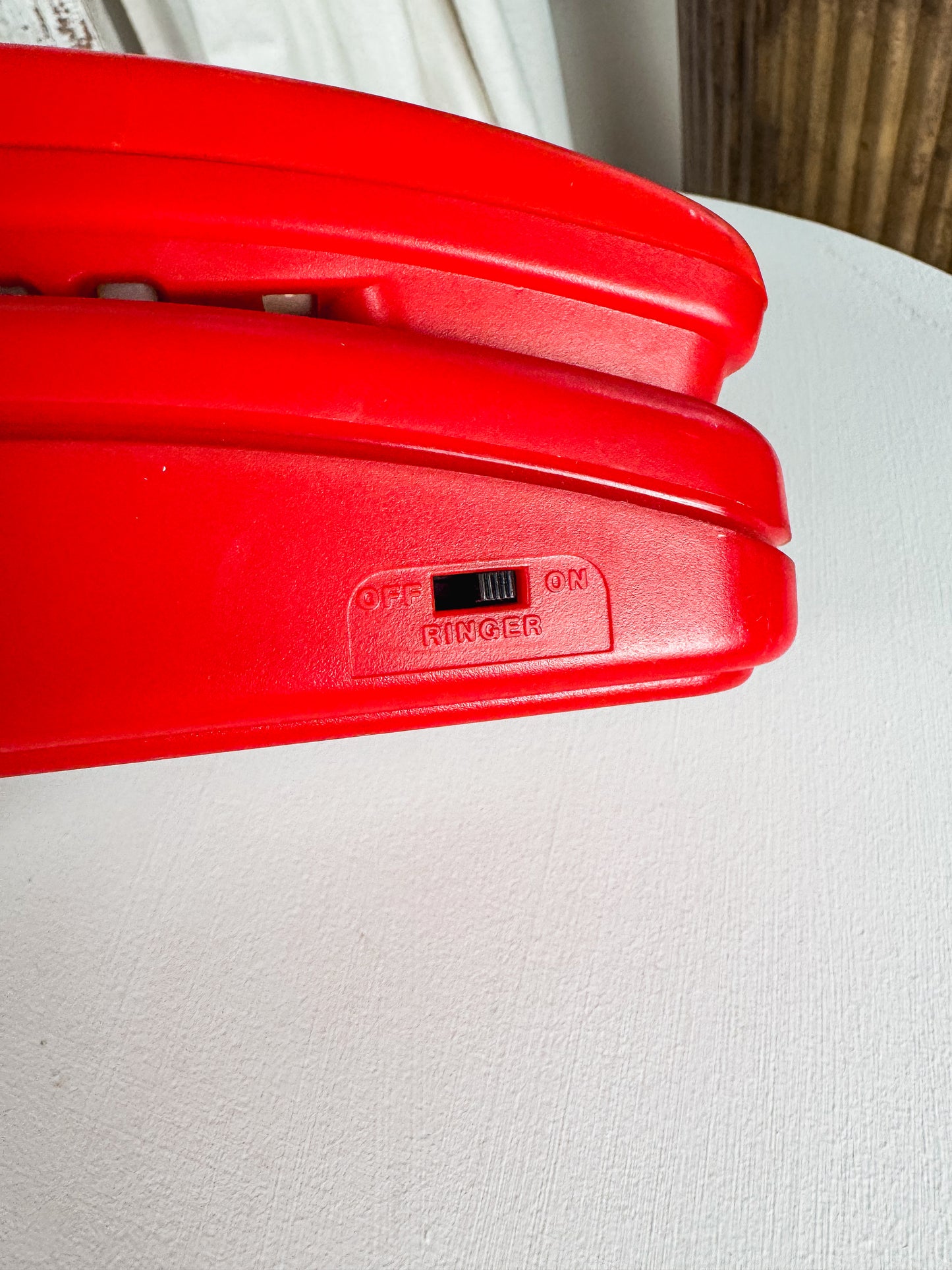 Retro Cherry Red Wall Phone
