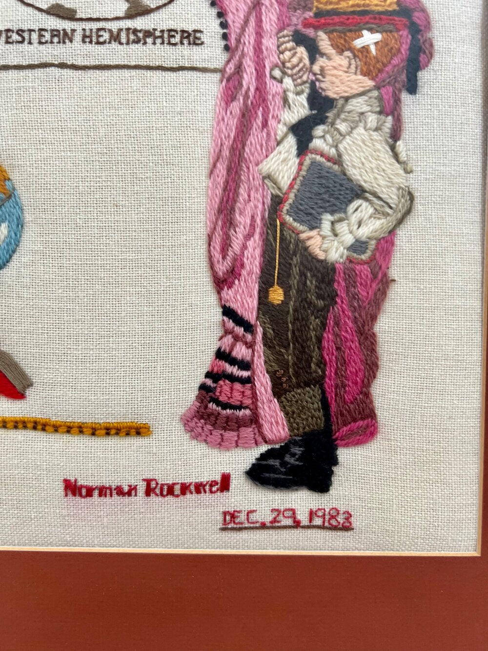 Vintage “The Saturday Evening Post” Needlepoint Frame