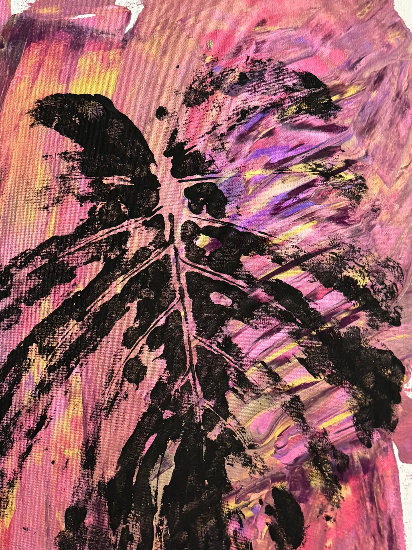 Monstera Leaf Stamp Abstract A