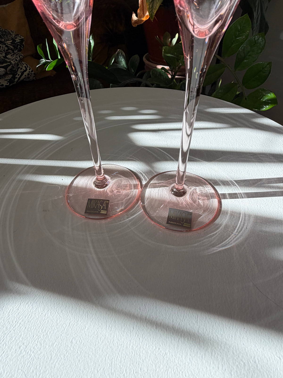 Mikasa Rose Pink Champagne Glasses
