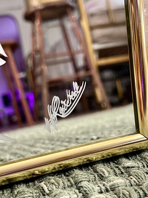 Vintage Brass Framed Mirror