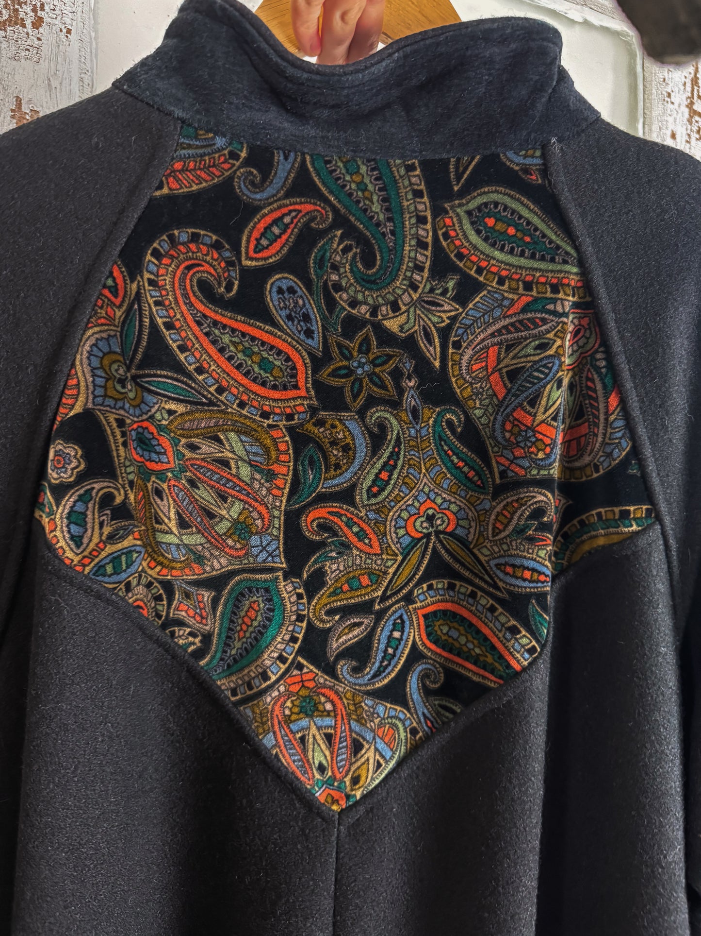 Velvet Paisley Wool Coat