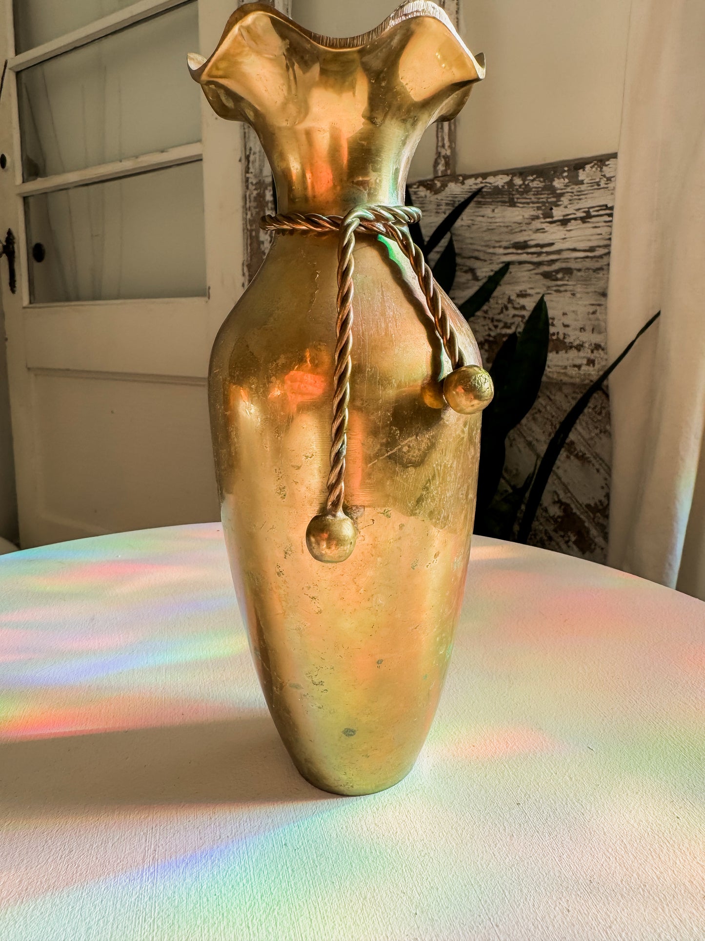 Brass Rope Vase