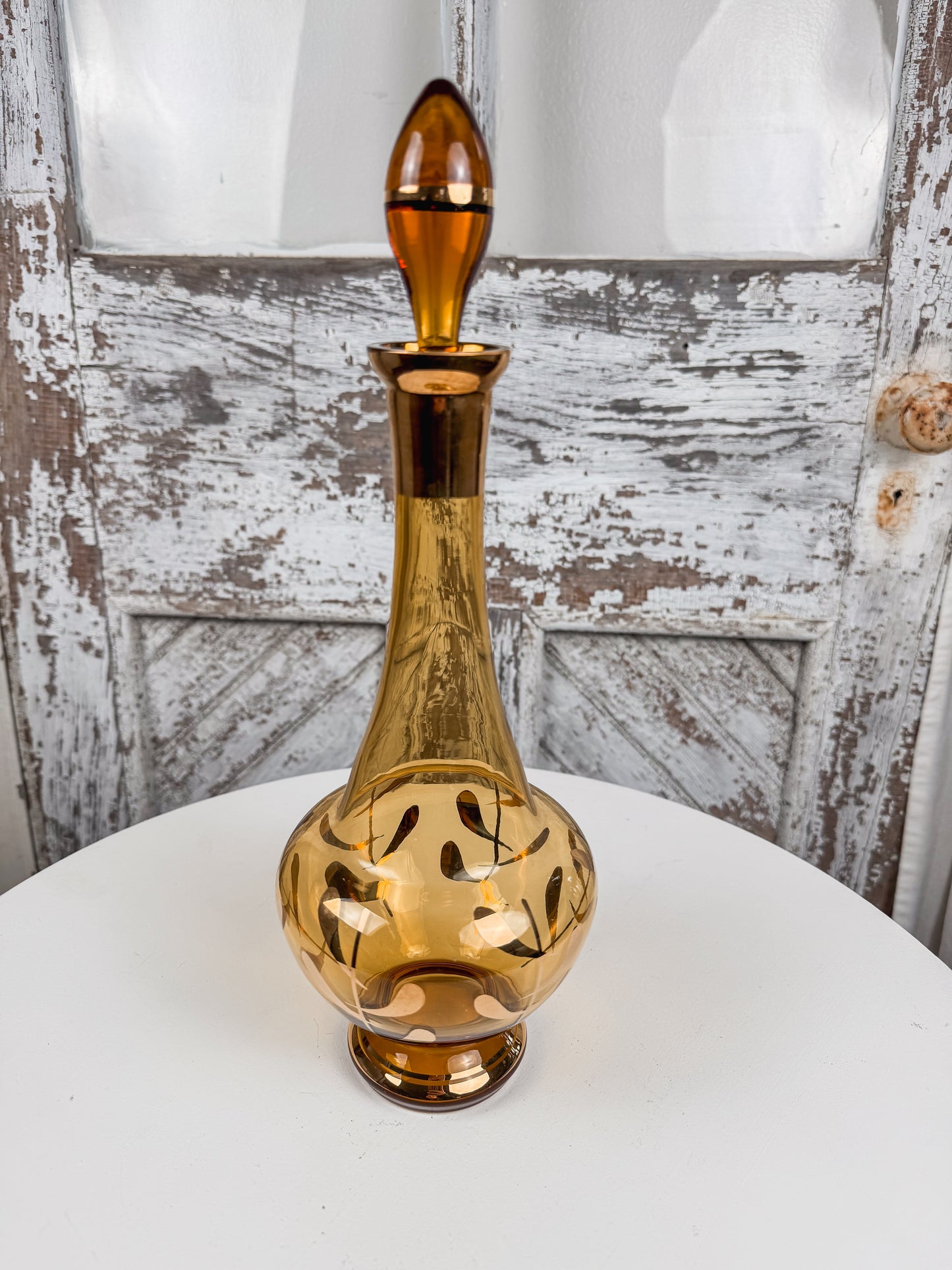 Amber Art Deco Decanter