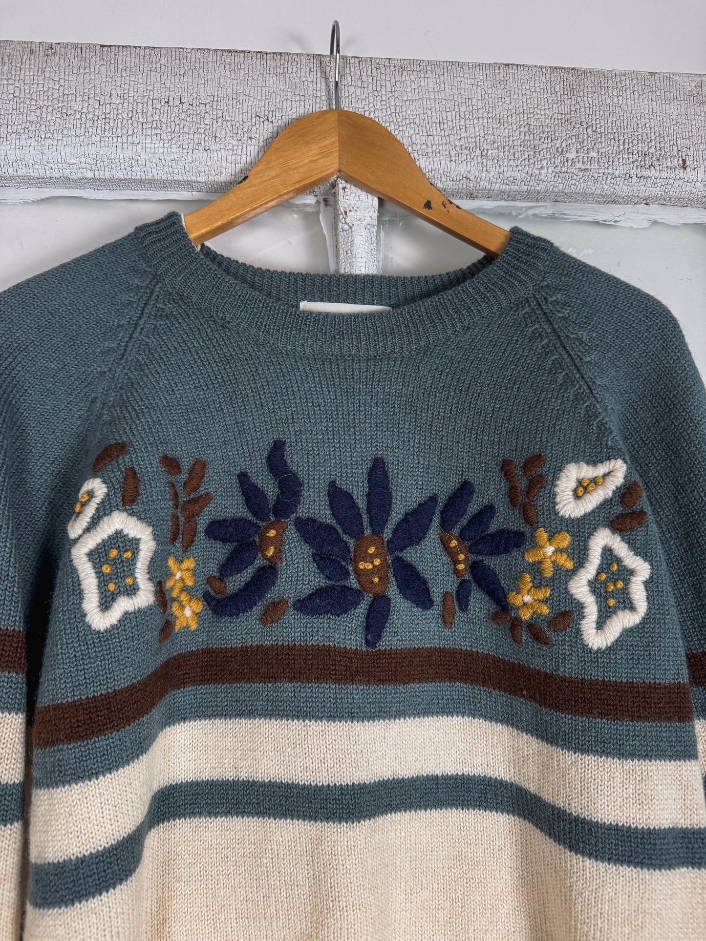 Cozy Floral Wool Sweater