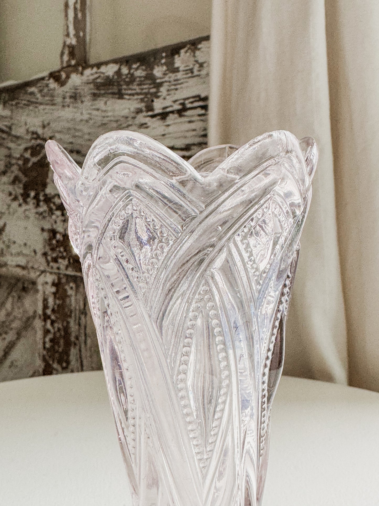 Manganese Crystal Footed Vase