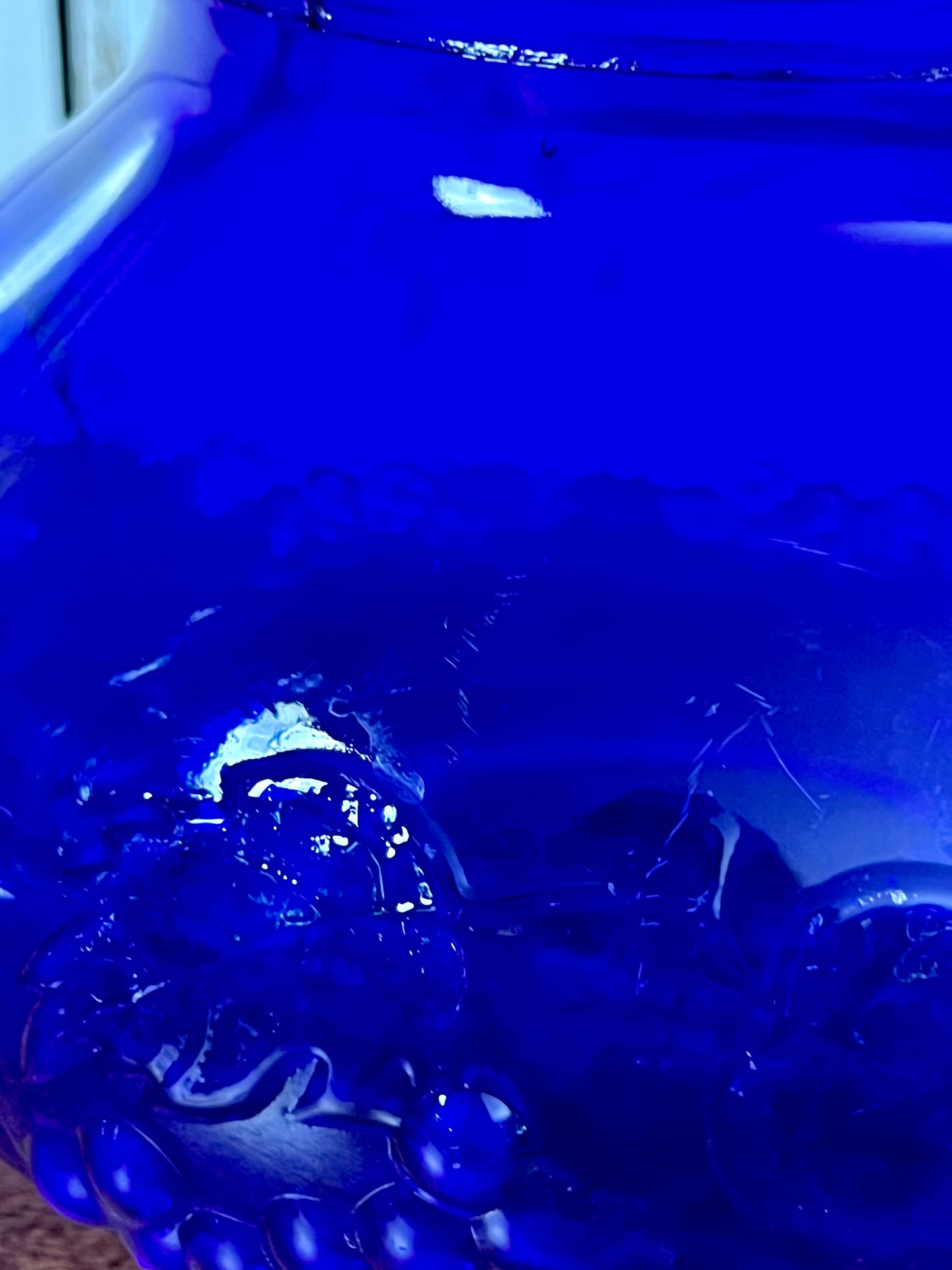 Vintage Cobalt Vase with Fruit