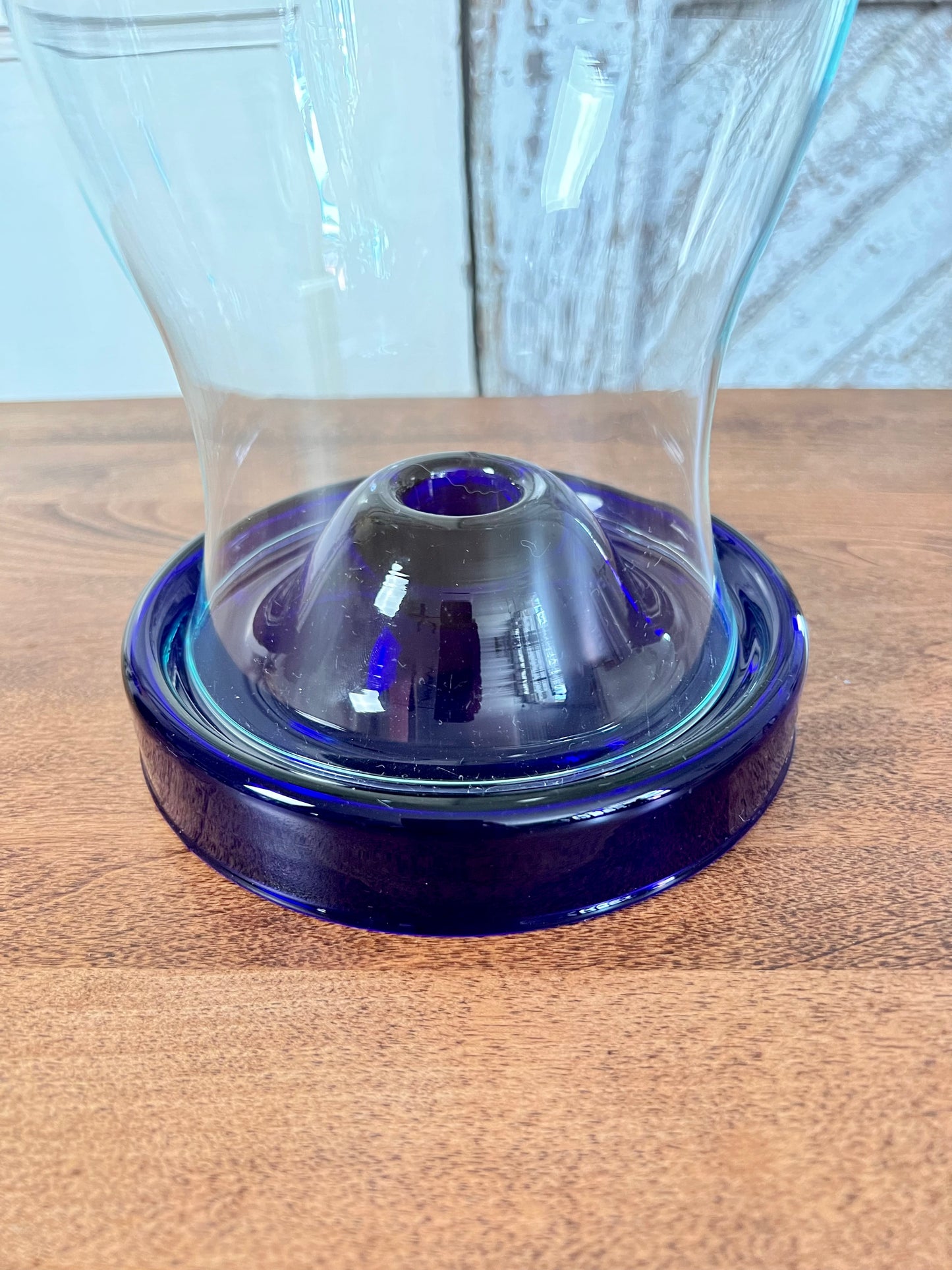 Vintage Glass Hurricane Lamp