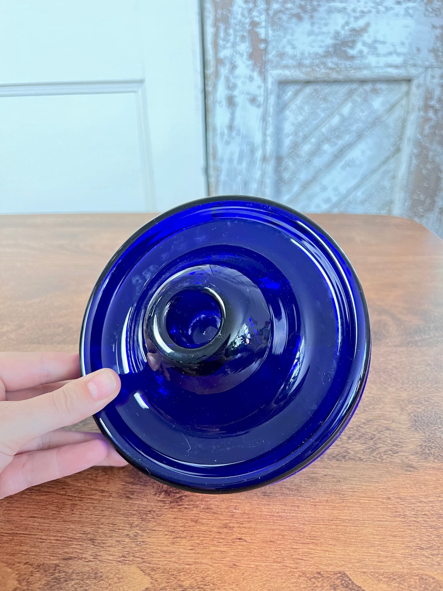 Vintage Glass Hurricane Lamp
