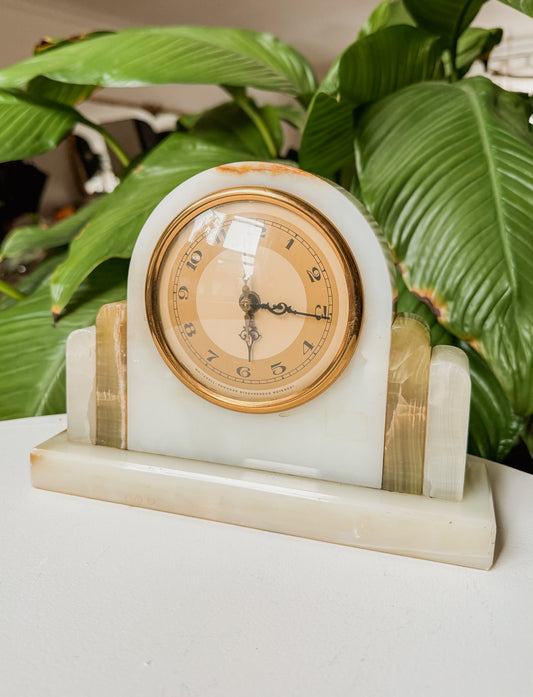 Onyx Marble Clock