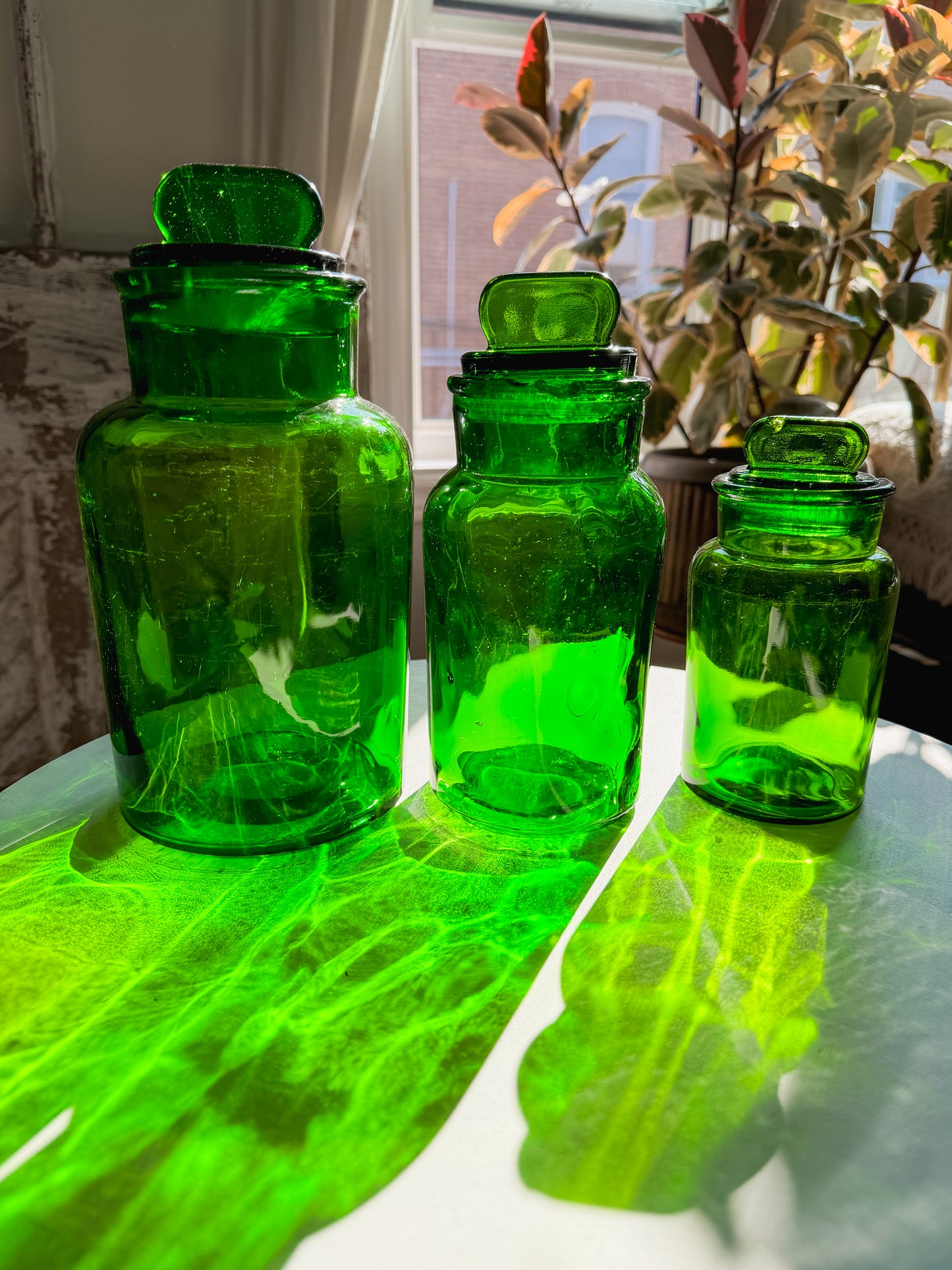 Emerald Green Apothecary Jars