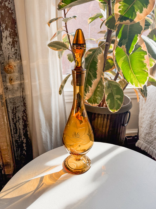 Amber Glass Decanter
