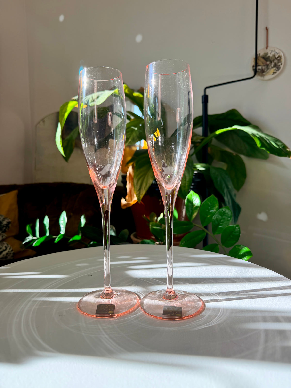 Mikasa Rose Pink Champagne Glasses
