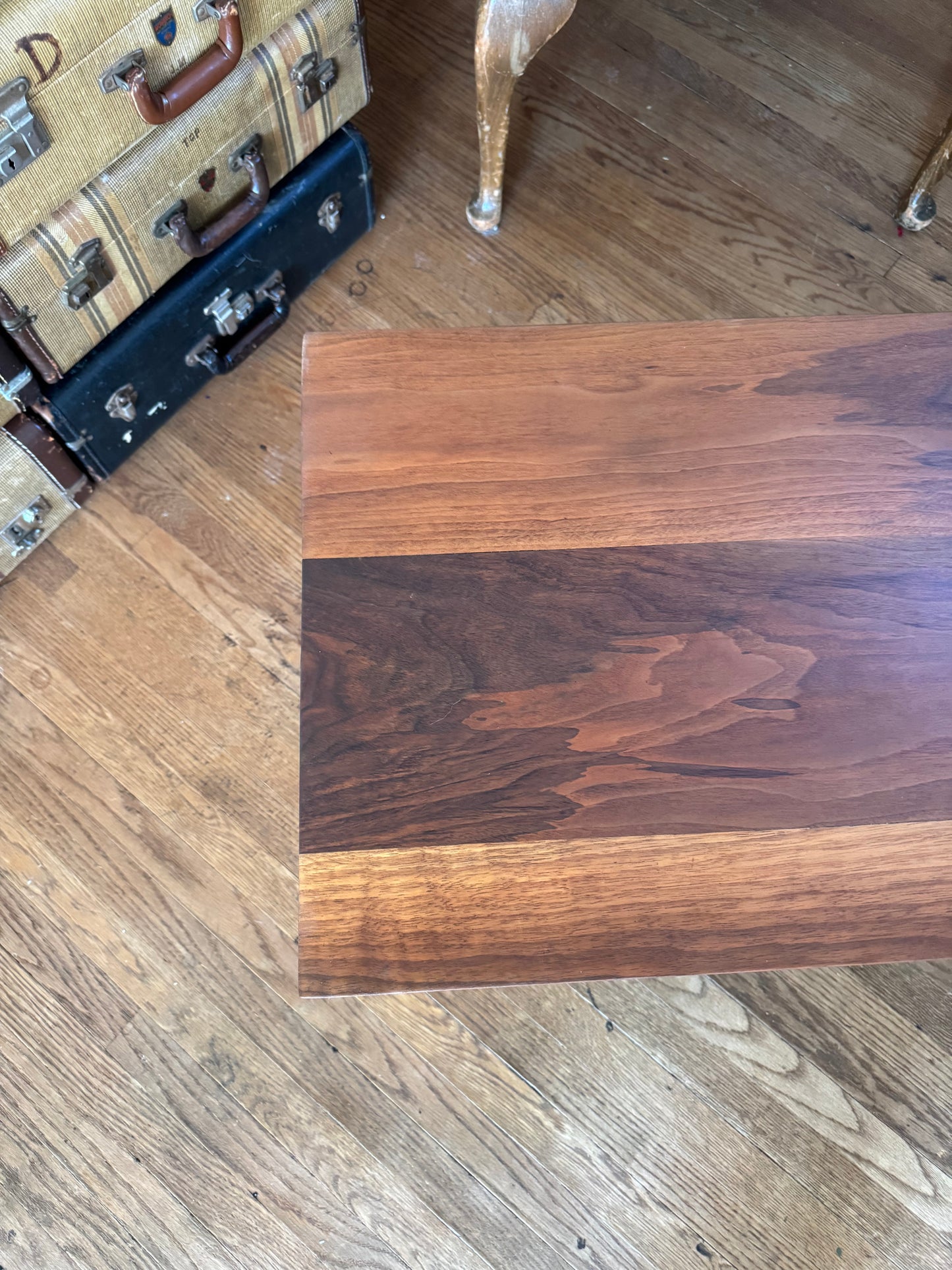 Solid Teak Coffee Table with Hairpin Legs