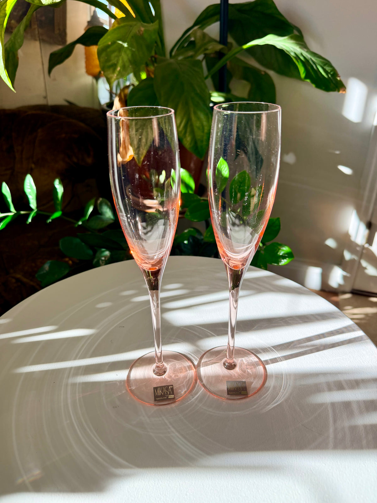 Mikasa Rose Pink Champagne Glasses