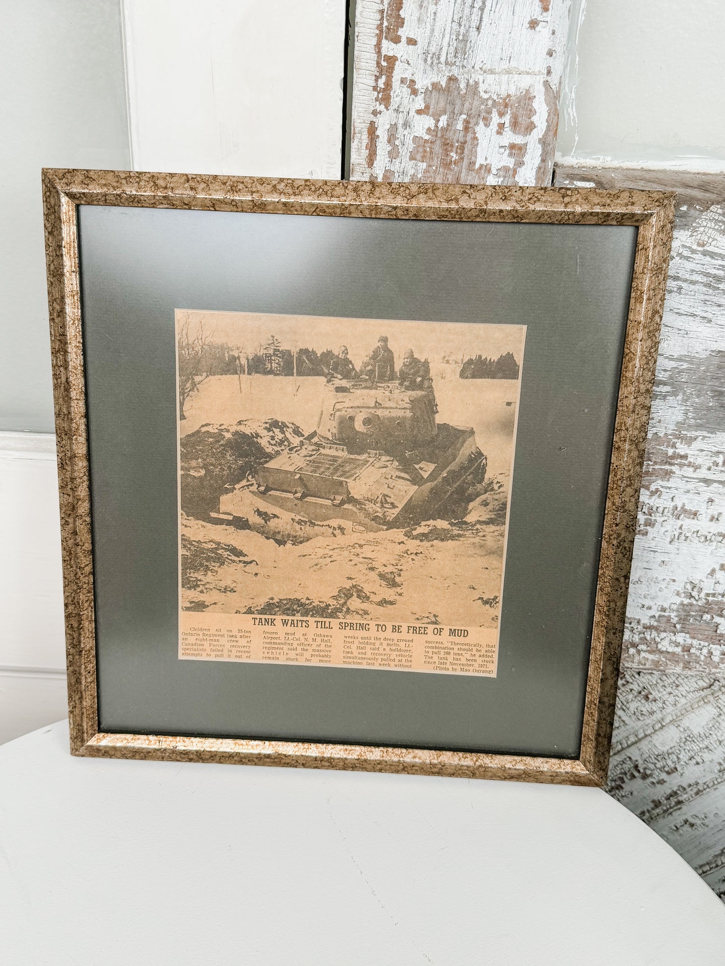 Matted Glass Framed War Print