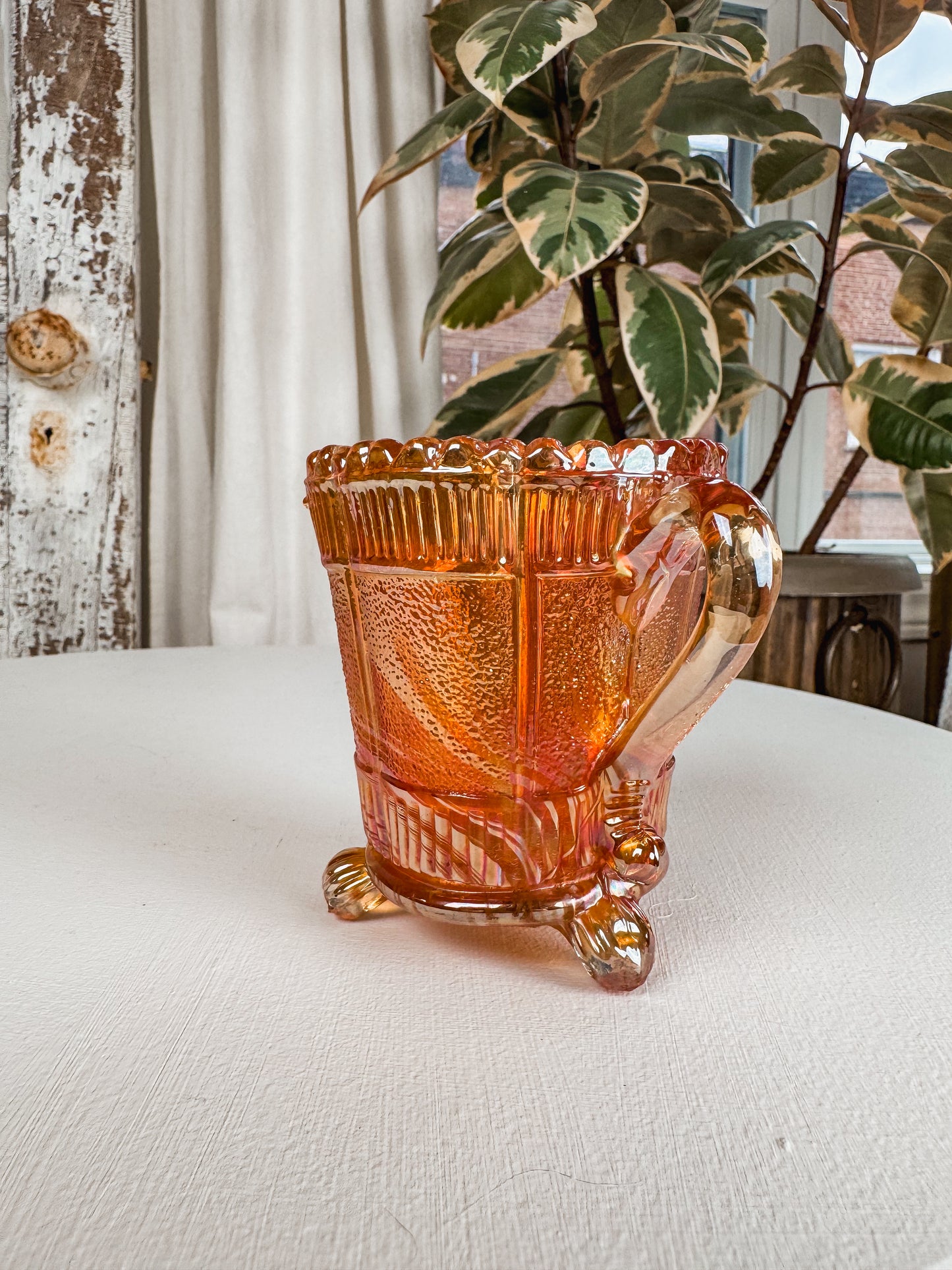 Marigold Carnival Glass Creamer