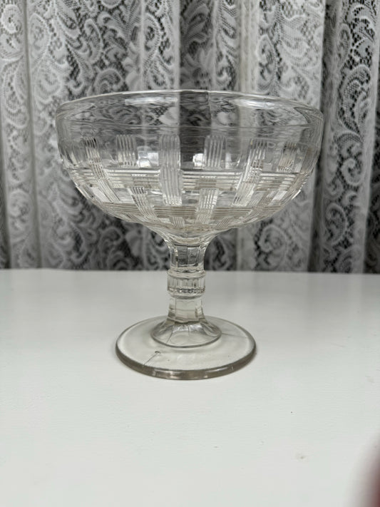 Manganese Glass Compote