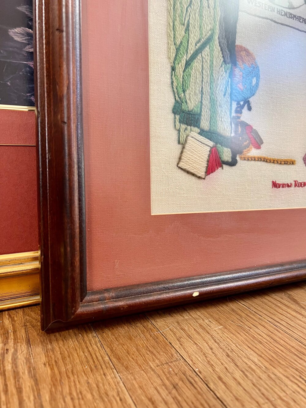 Vintage “The Saturday Evening Post” Needlepoint Frame