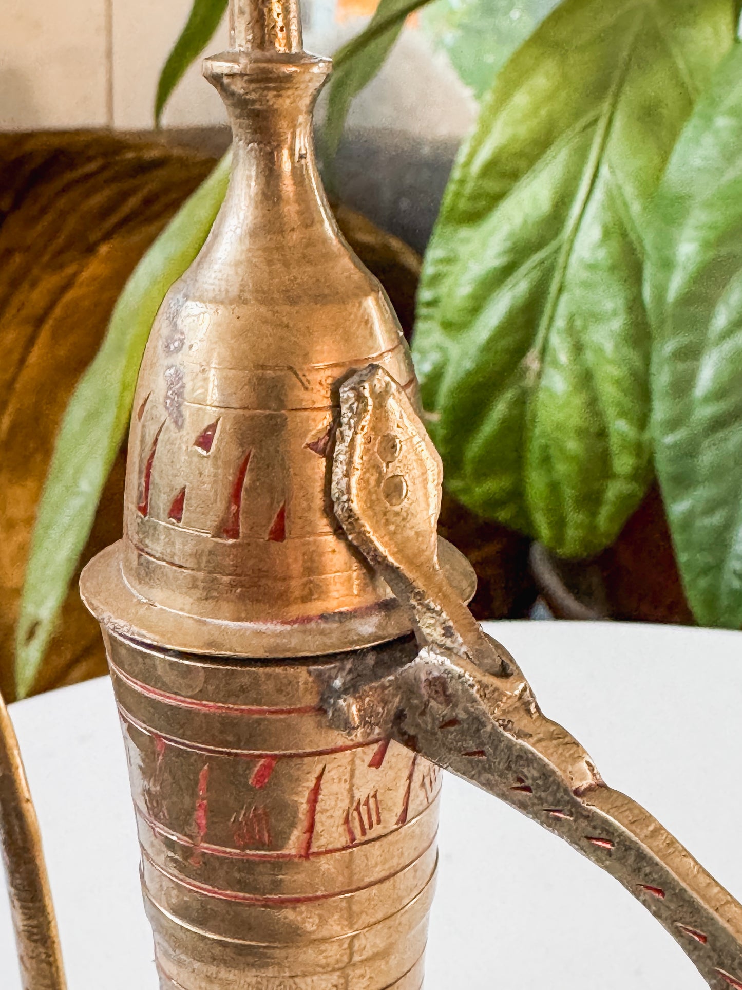 Etched Brass Pitcher/Teapot