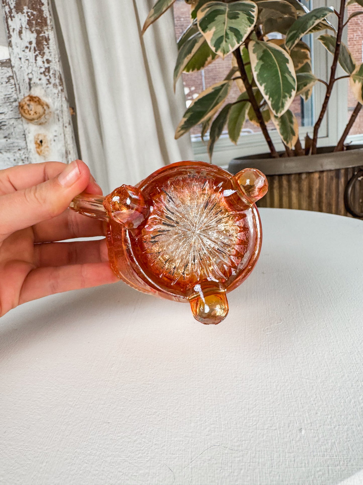 Marigold Carnival Glass Creamer