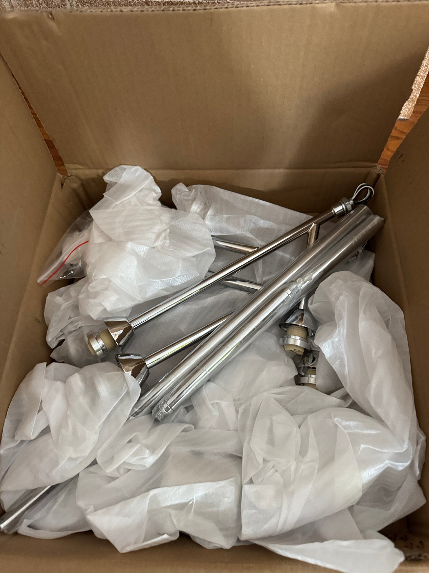 Brand New Chrome & Glass Ceiling Light