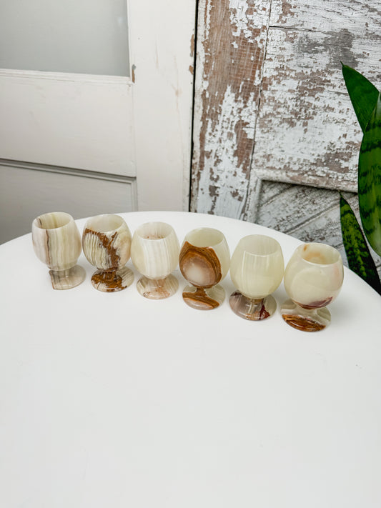 Onyx Marble Shot Glasses