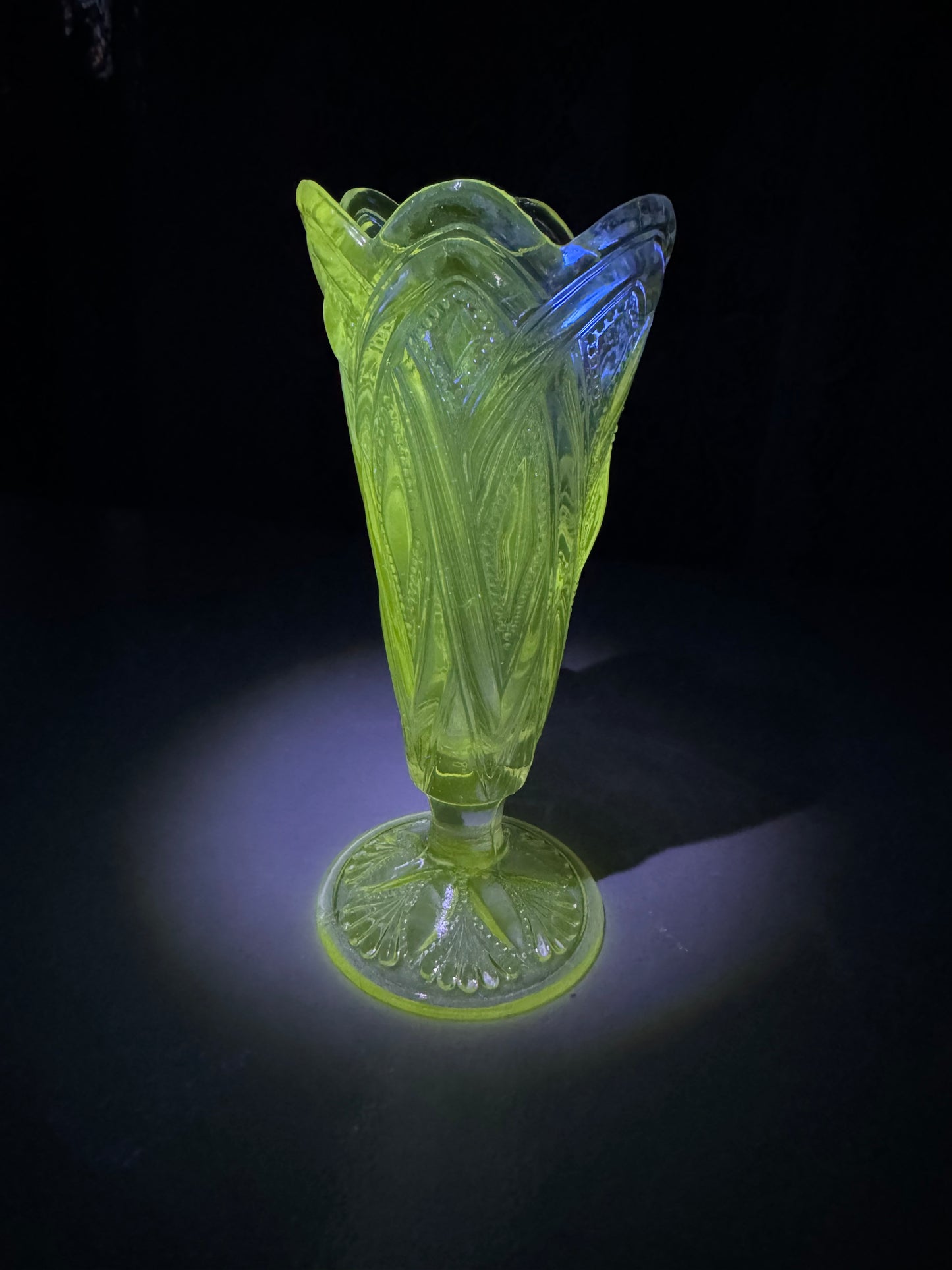 Manganese Crystal Footed Vase