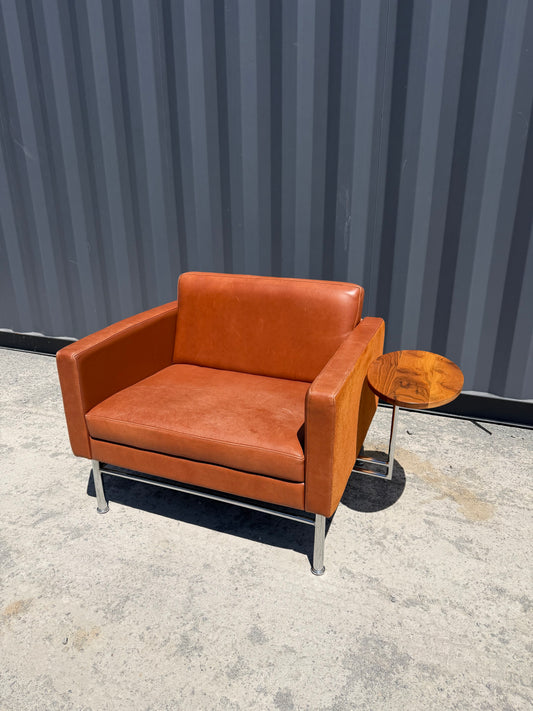 Reimagined MCM Leather Lounge Chair
