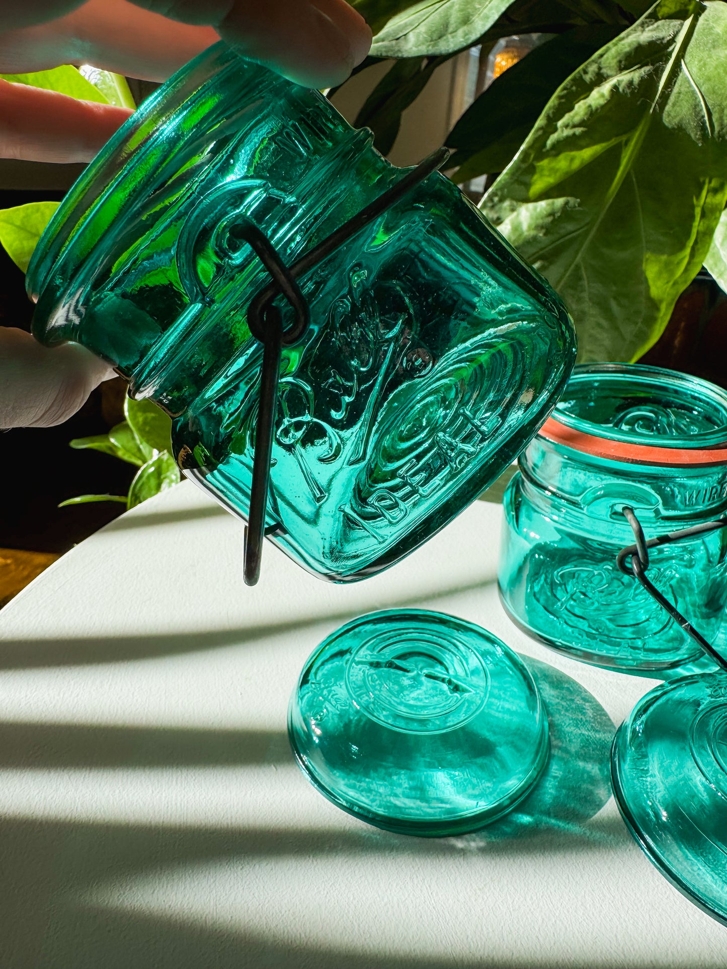 Teal Ball Jars