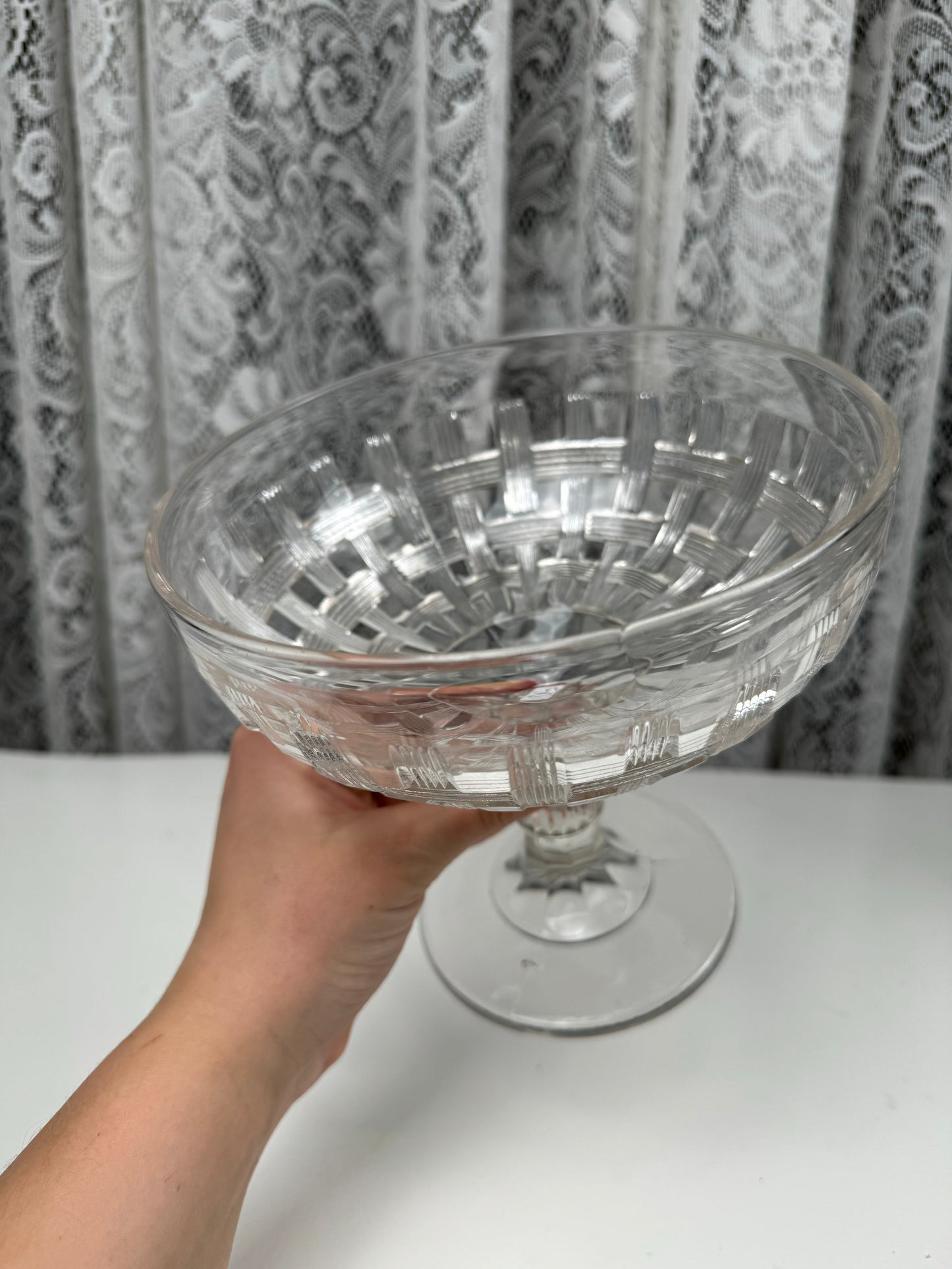 Manganese Glass Compote