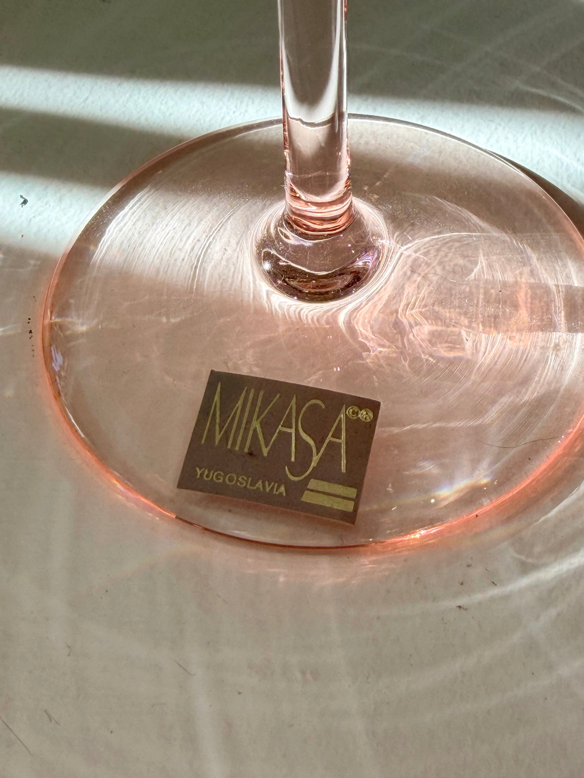 Mikasa Rose Pink Champagne Glasses
