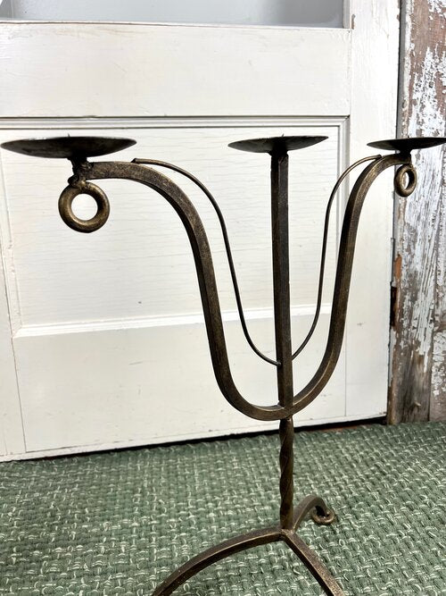 Vintage Cast Iron Candelabra